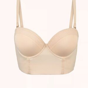 NWT Lively Low Back Strapless Sz 36A in Toasted Almond